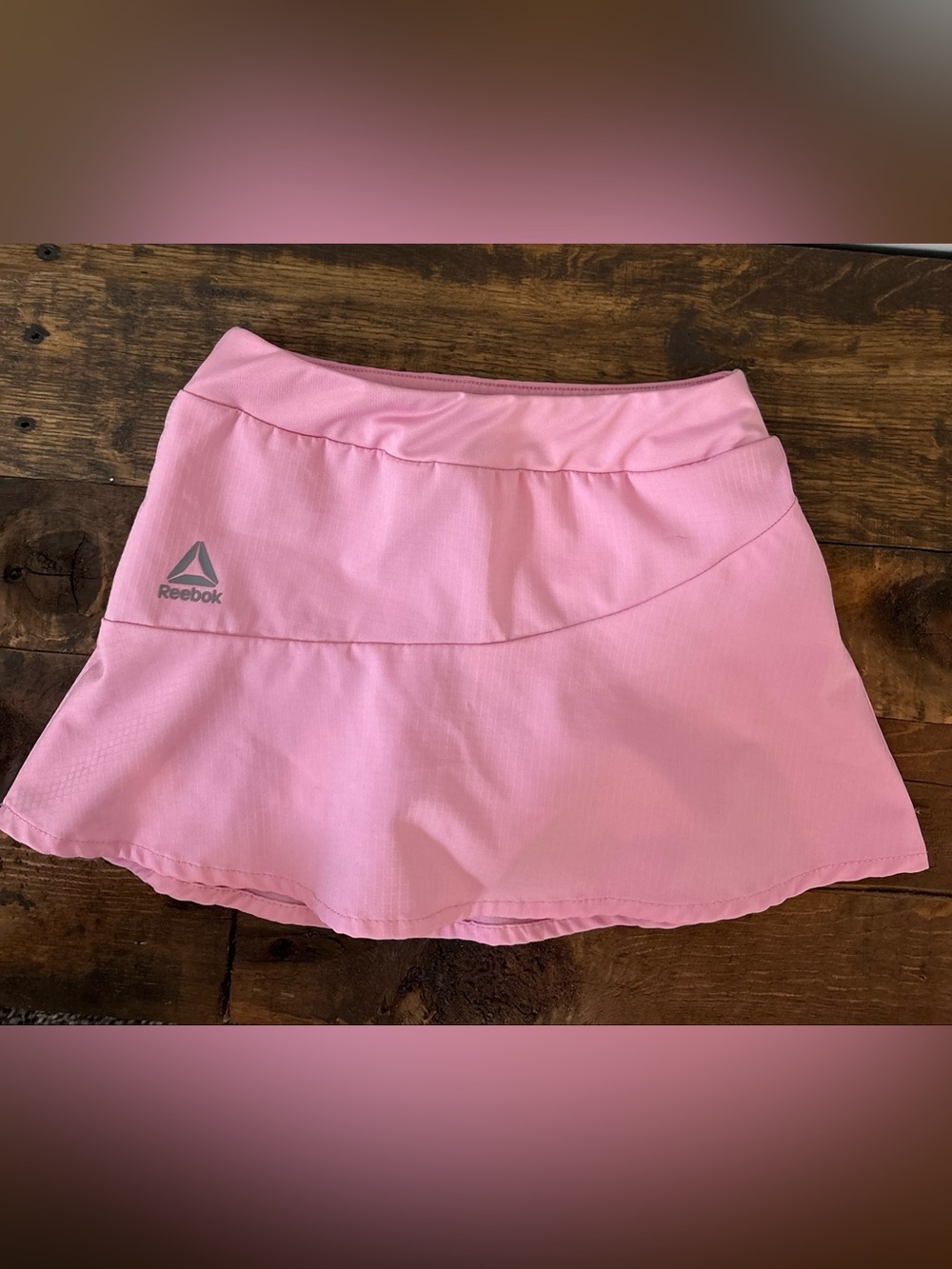 Reebok Athletic Skort Skirt Girls Size 4T Pink Flowy Logo Active Tennis Casual